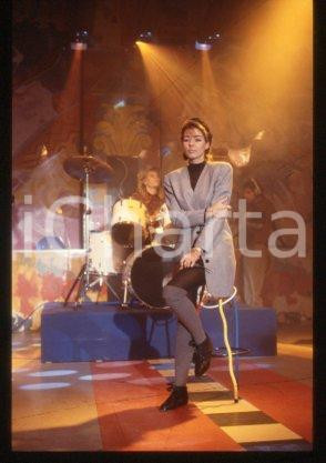 SANDRA Ann LAUER - MUSIC Pop singer Performance 1988 ca * 35 mm vintage slide 23