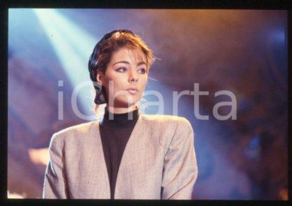 SANDRA Ann LAUER - MUSIC Pop singer Portrait 1988 ca * 35 mm vintage slide 45
