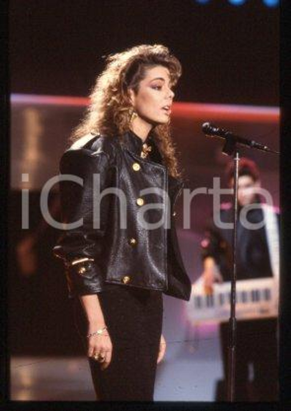 SANDRA Ann LAUER - MUSIC Pop singer's album Mirrors 1986 * 35mm vintage slide 47