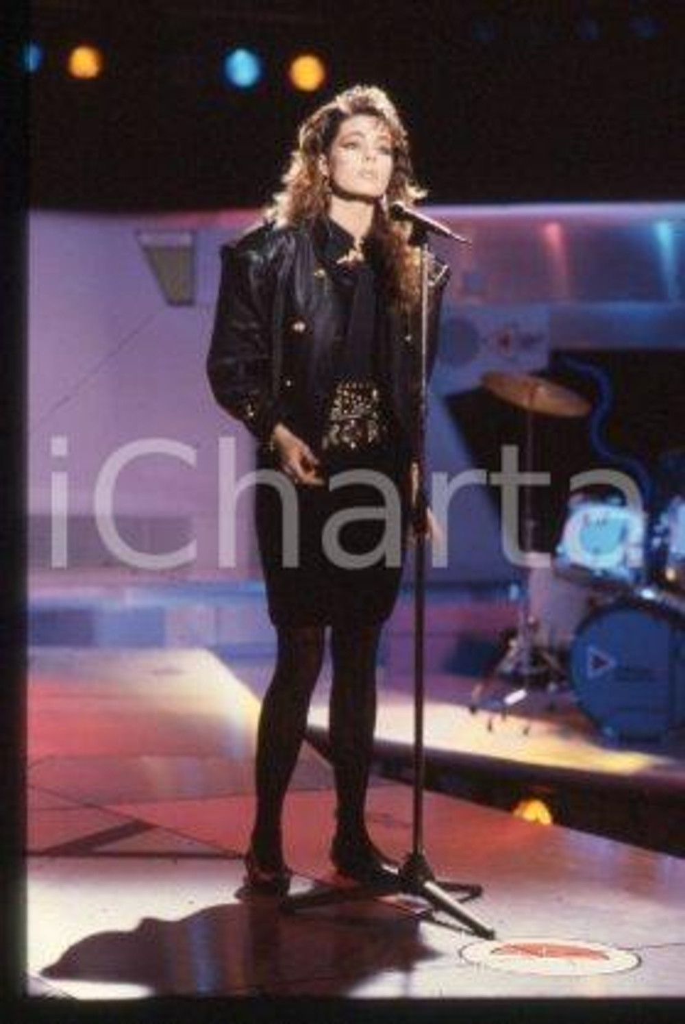 SANDRA Ann LAUER - MUSIC Pop singer's album Mirrors 1986 * 35mm vintage slide 48