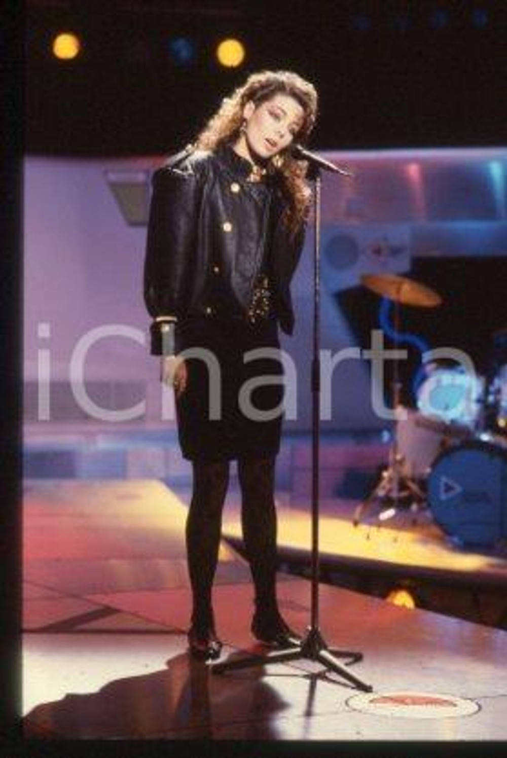 SANDRA Ann LAUER - MUSIC Pop singer's album Mirrors 1986 * 35mm vintage slide 49