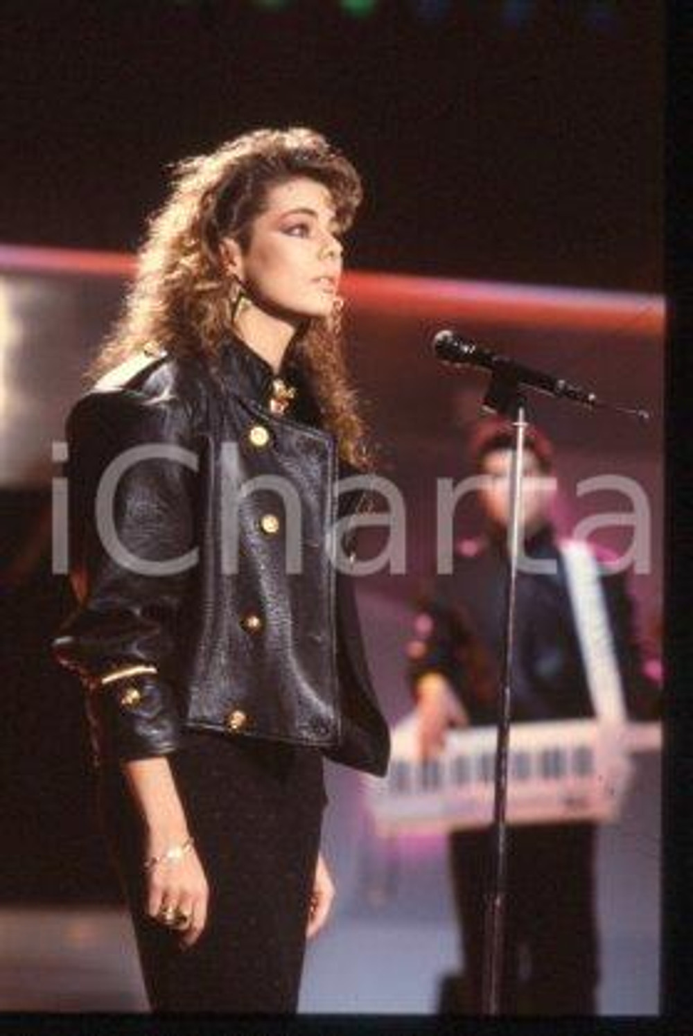 SANDRA Ann LAUER - MUSIC Pop singer's album Mirrors 1986 * 35mm vintage slide 50