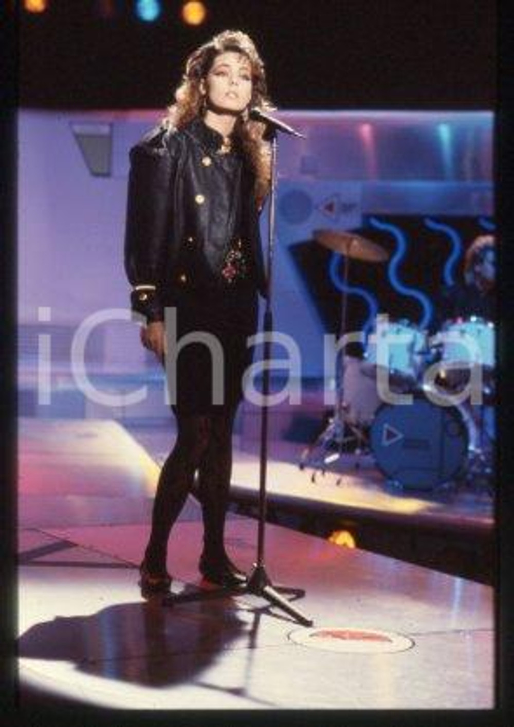 SANDRA Ann LAUER - MUSIC Pop singer's album Mirrors 1986 * 35mm vintage slide 53