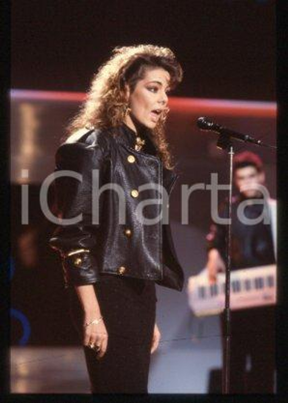 SANDRA Ann LAUER - MUSIC Pop singer's album Mirrors 1986 * 35mm vintage slide 55