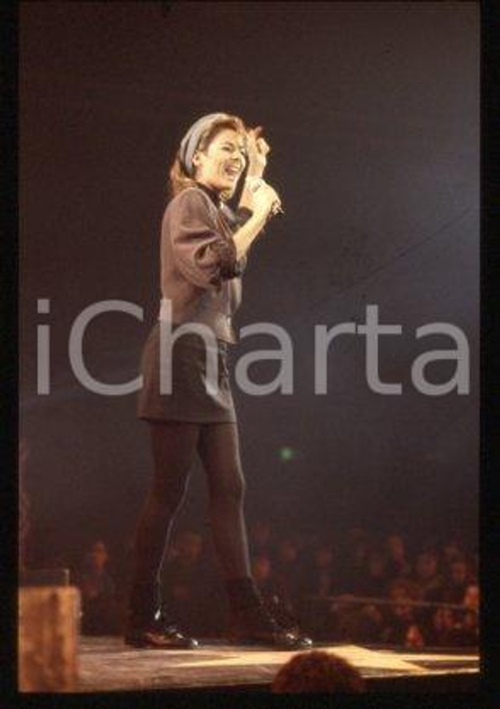 SANDRA Ann LAUER - ITALY 1.2.3 JOVANOTTI Pop singer 1988 * 35mm vintage slide 86