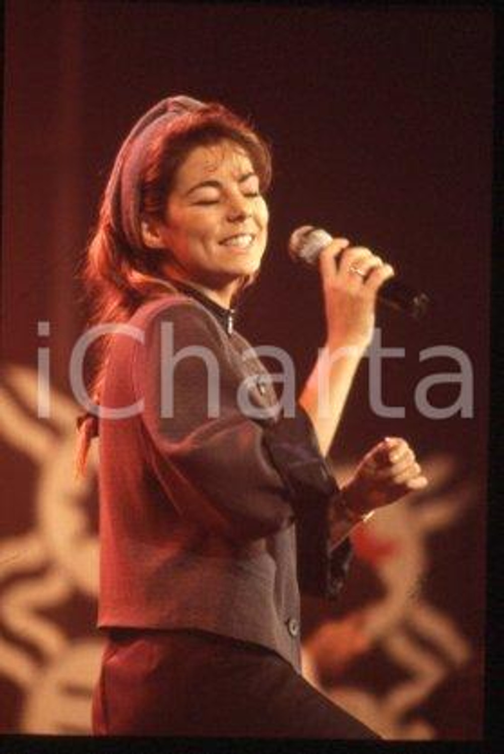 SANDRA Ann LAUER - ITALY 1.2.3 JOVANOTTI Pop singer 1988 * 35mm vintage slide 88