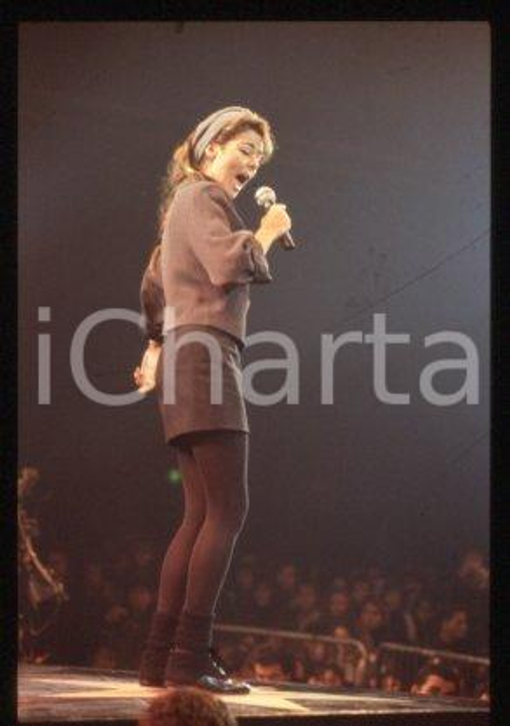 SANDRA Ann LAUER - ITALY 1.2.3 JOVANOTTI Pop singer 1988 * 35mm vintage slide 90
