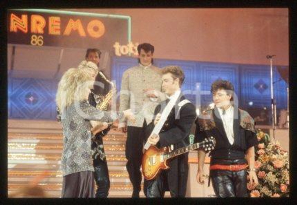 SPANDAU BALLET - SANREMO English new wave band 1986 * 35 mm vintage slide 76