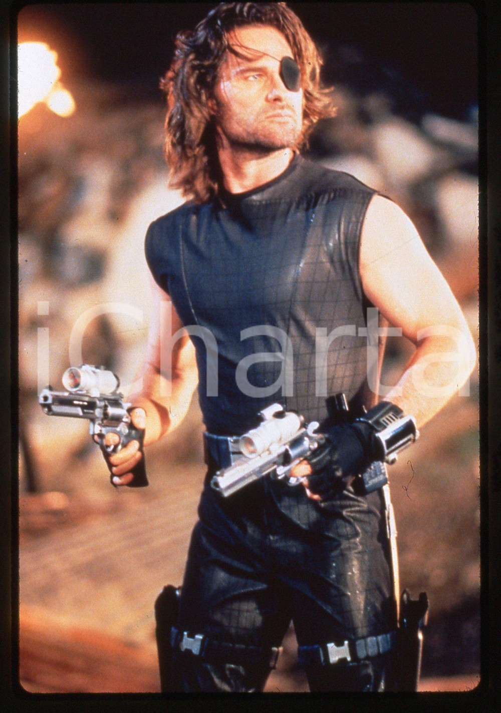 35mm vintage slide* 1996 ESCAPE FROM L.A. Kurt RUSSELL in una scena del film