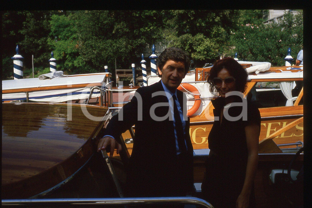 35mm vintage slide* 1985ca VENEZIA Carlotta e Mario RIGO al FESTIVAL del CINEMA
