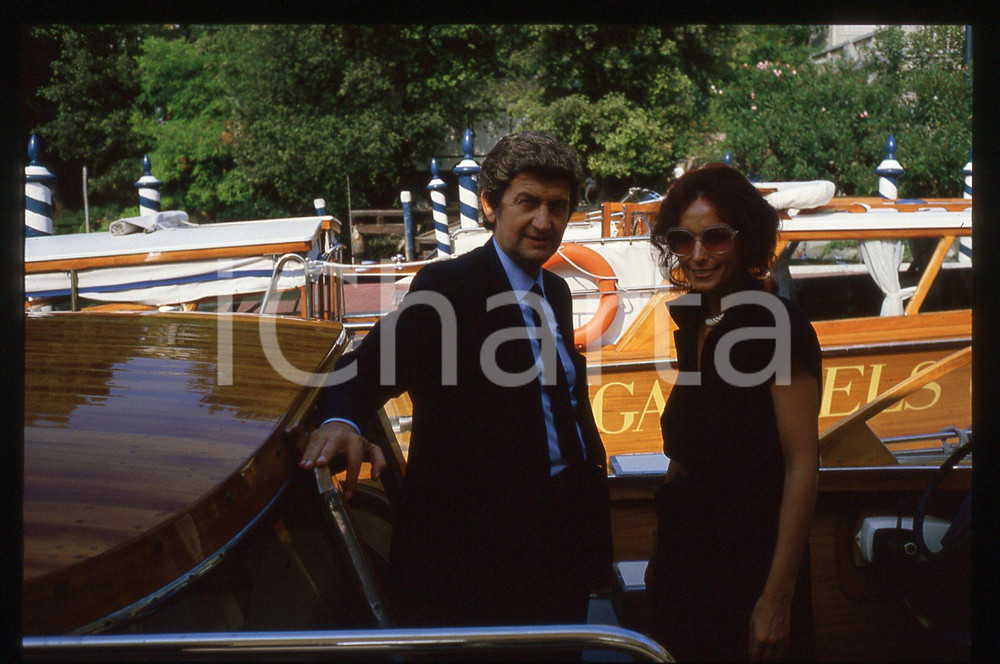 35mm vintage slide*1985ca VENEZIA Carlotta e Mario RIGO al FESTIVAL del CINEMA 2