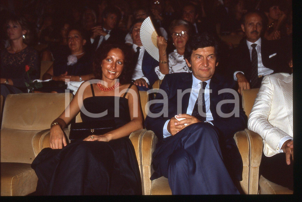 35mm vintage slide*1985ca VENEZIA Carlotta e Mario RIGO al FESTIVAL del CINEMA 5