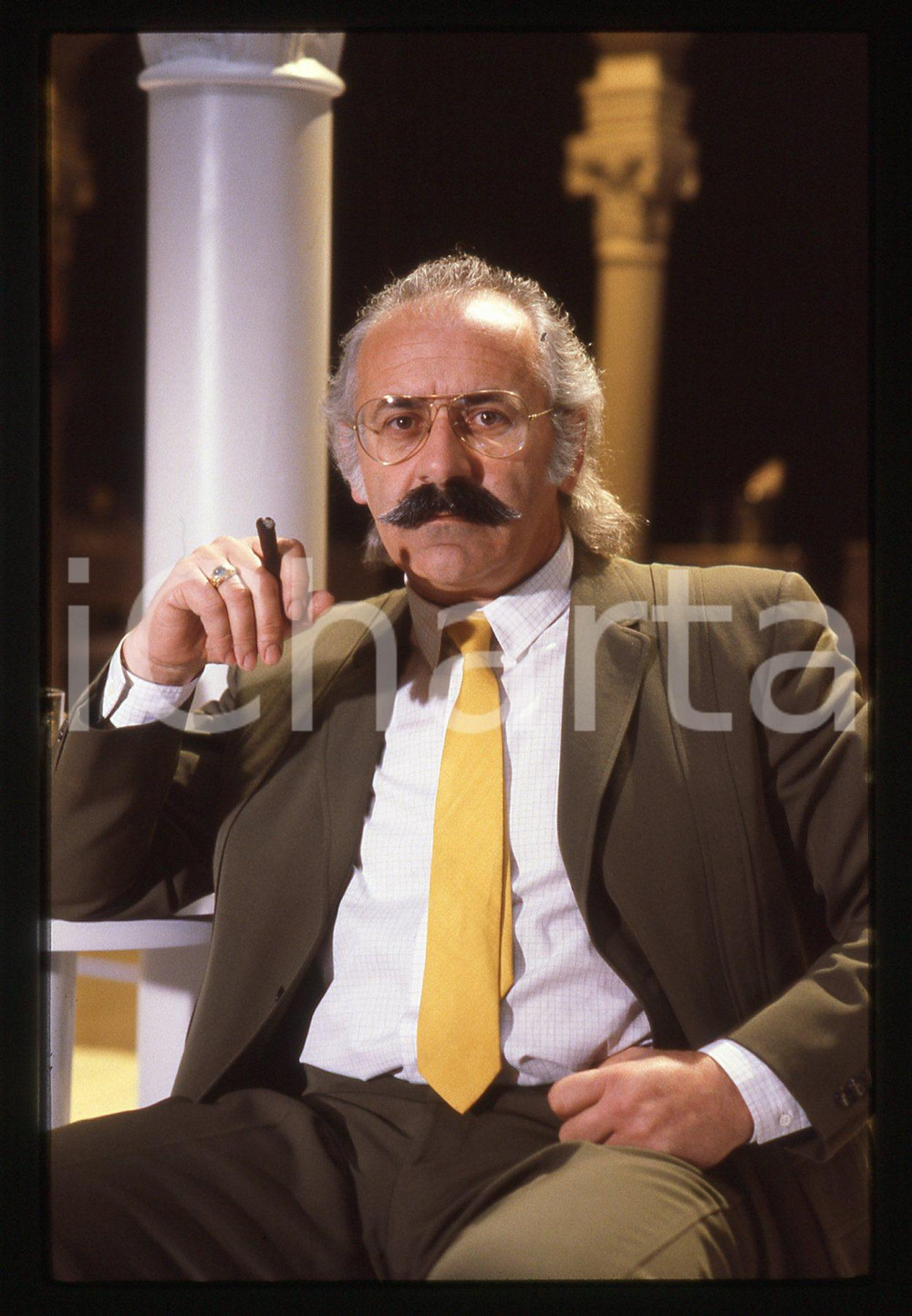 35mm vintage slide* 1985ca COSTUME Alberto FREMURA Ritratto del disegnatore