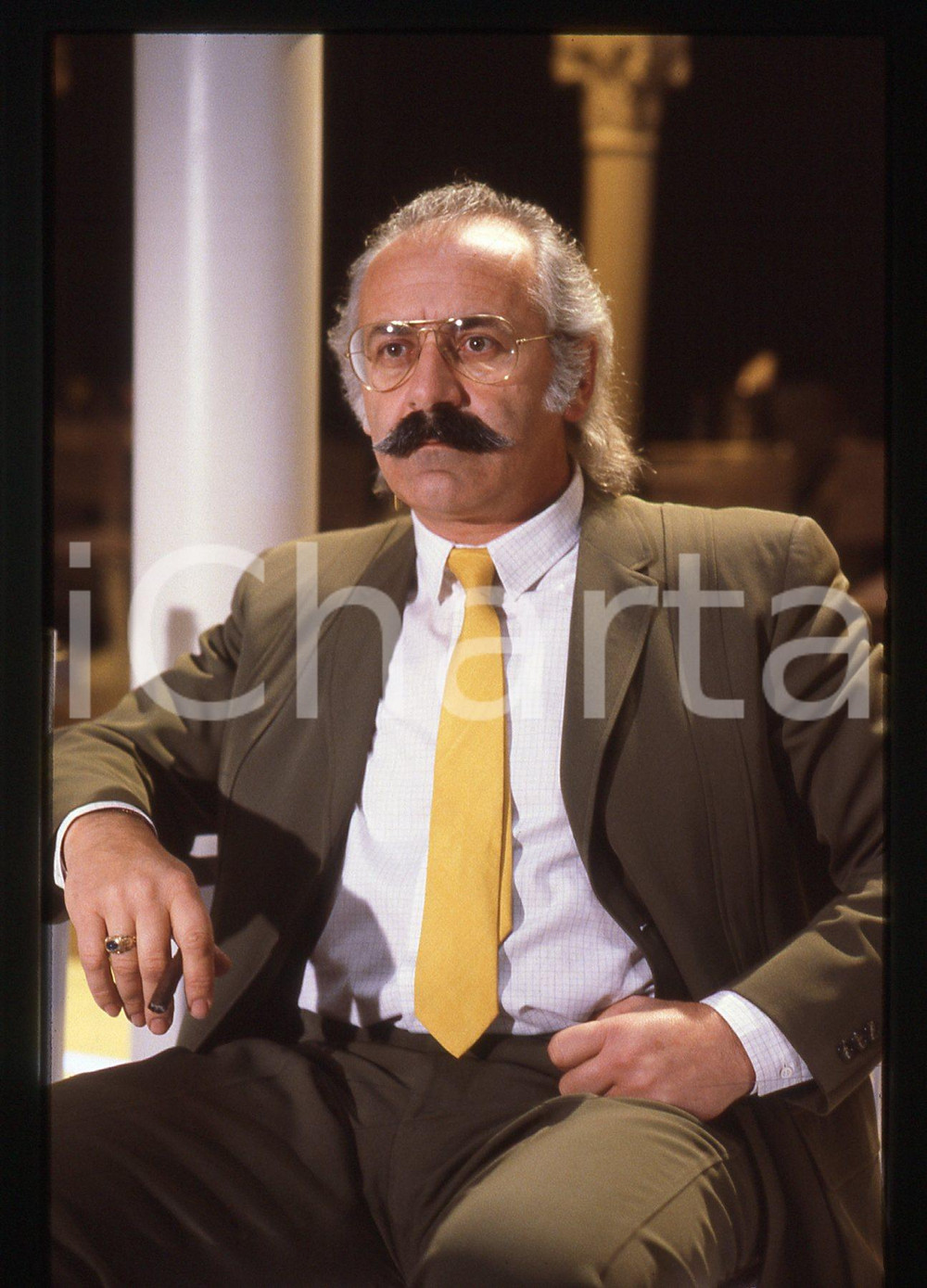 35mm vintage slide* 1985ca COSTUME Alberto FREMURA Ritratto del disegnatore (2)