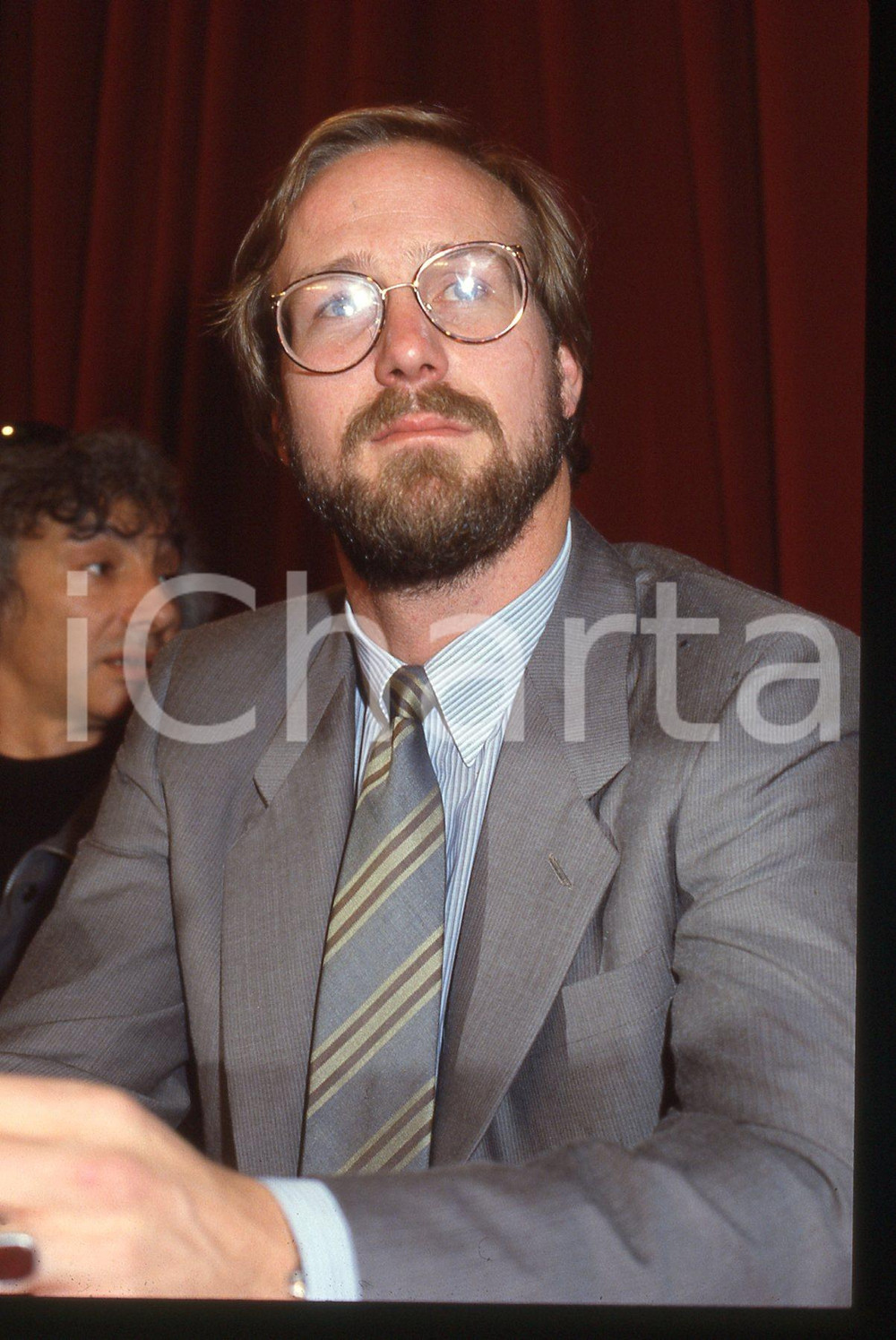 35mm vintage slide* 1985 Festival di CANNES William HURT in conferenza stampa 12