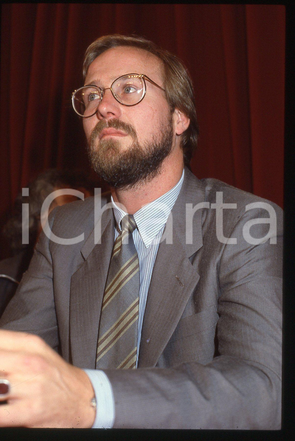 35mm vintage slide* 1985 Festival di CANNES William HURT in conferenza stampa 14