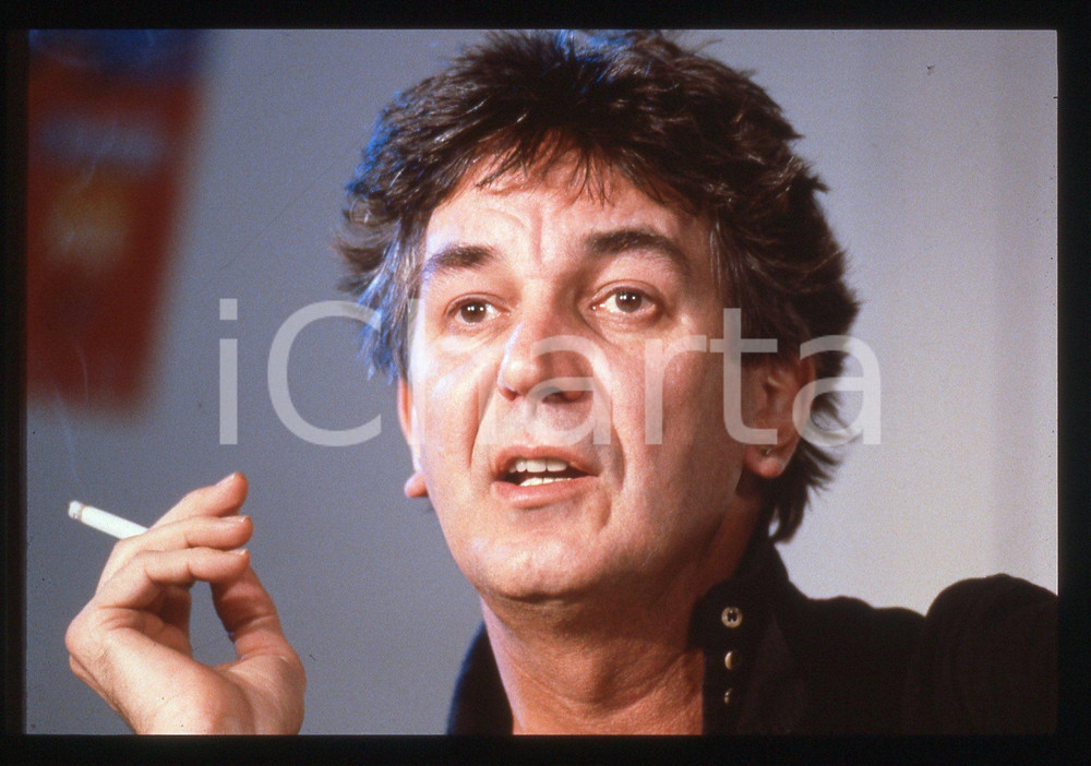 35mm vintage slide* 1990ca MUSICA Jacques HIGELIN Ritratto con sigaretta