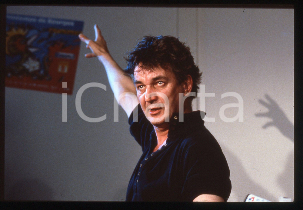 35mm vintage slide* 1990ca MUSICA Jacques HIGELIN Ritratto del cantante (2)