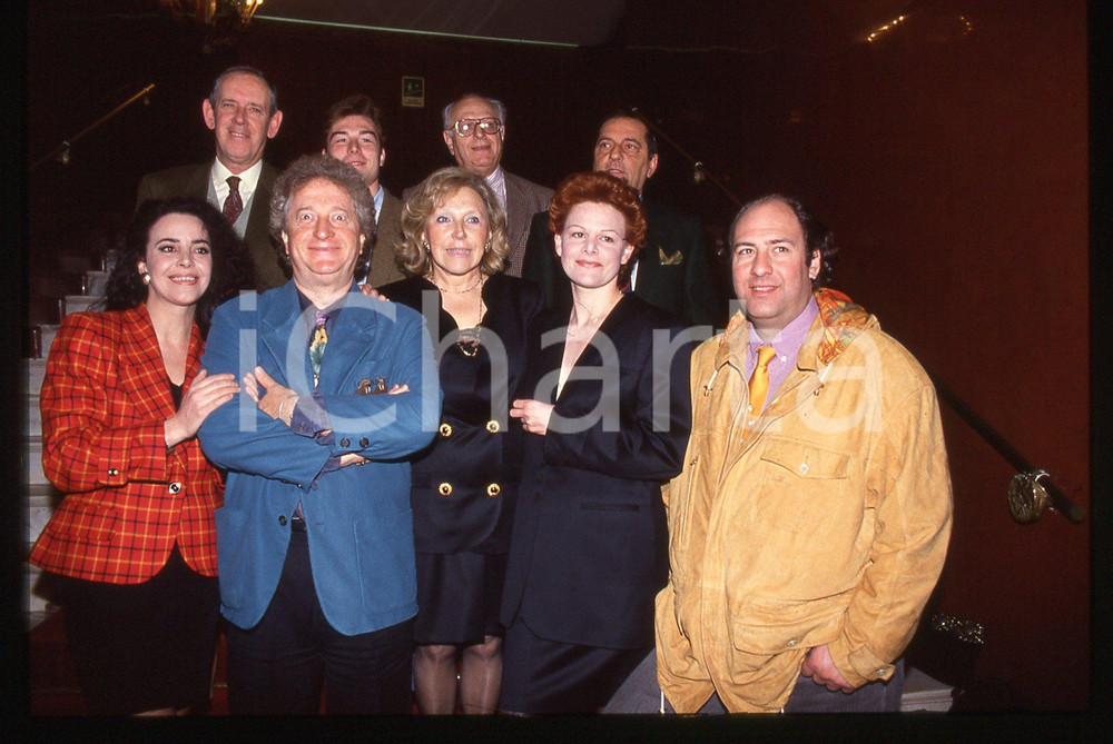 35mm vintage slide* 1992 TEATRO Gianfranco D'ANGELO con cast di CHI FA PER TRE
