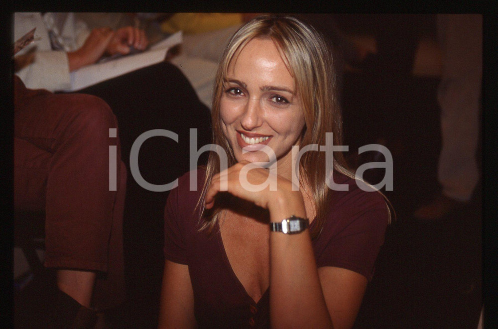 35mm vintage slide* 1997 MILANO Cristina RINALDI ospite sfilata Marta MARZOTTO