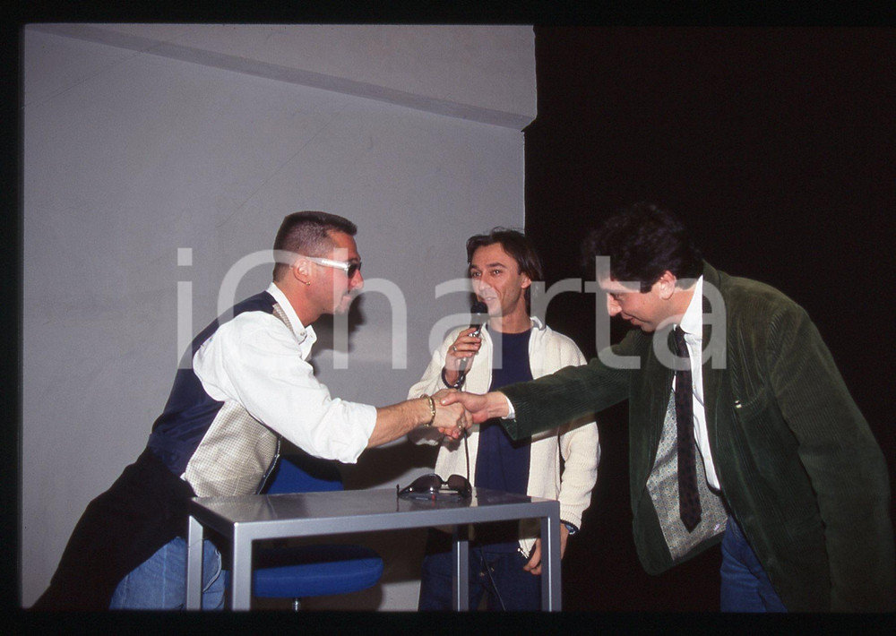 35mm vintage slide* 1997 MILANO DJ ALBERTINO e Giorgio CARPINTERI Ritratto