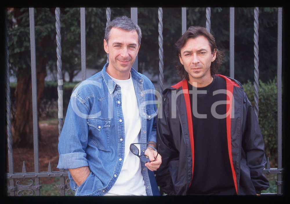35mm vintage slide* 1990ca MILANO Dj ALBERTINO e LINUS Fratelli DI MOLFETTA