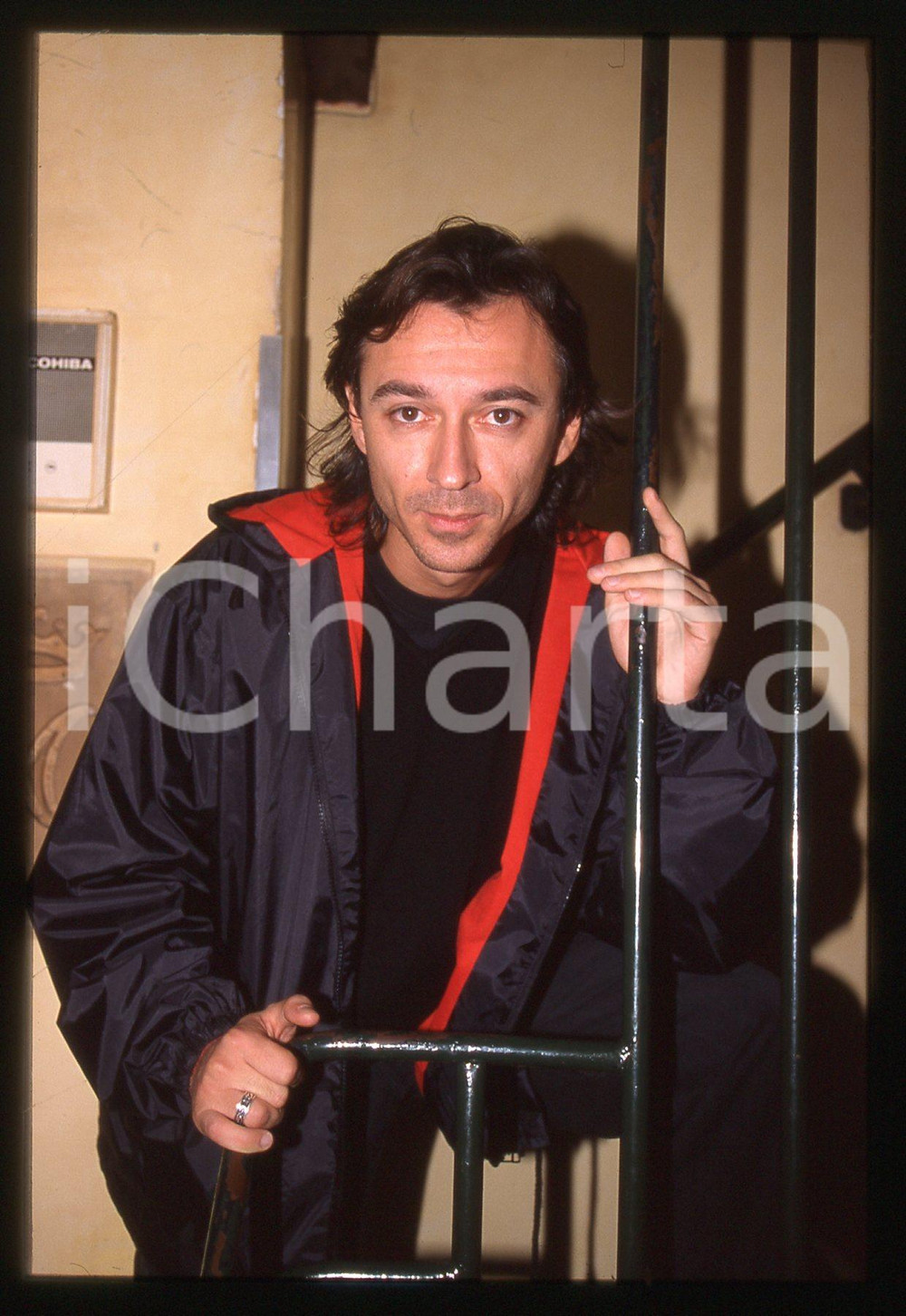35mm vintage slide* 1990ca MILANO Dj ALBERTINO Alberto DI MOLFETTA Ritratto