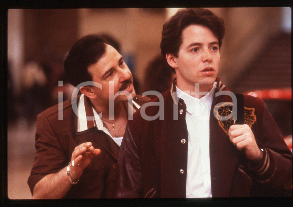 35mm vintage slide* 1990 THE FRESHMAN Matthew BRODERICK e Bruno KIRBY - Scena