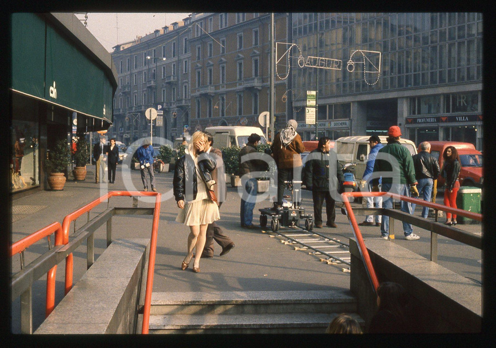 35mm vintage slide*1992 MILANO Sergio RUBINI Nastassja KINKSI Set de LA BIONDA 6