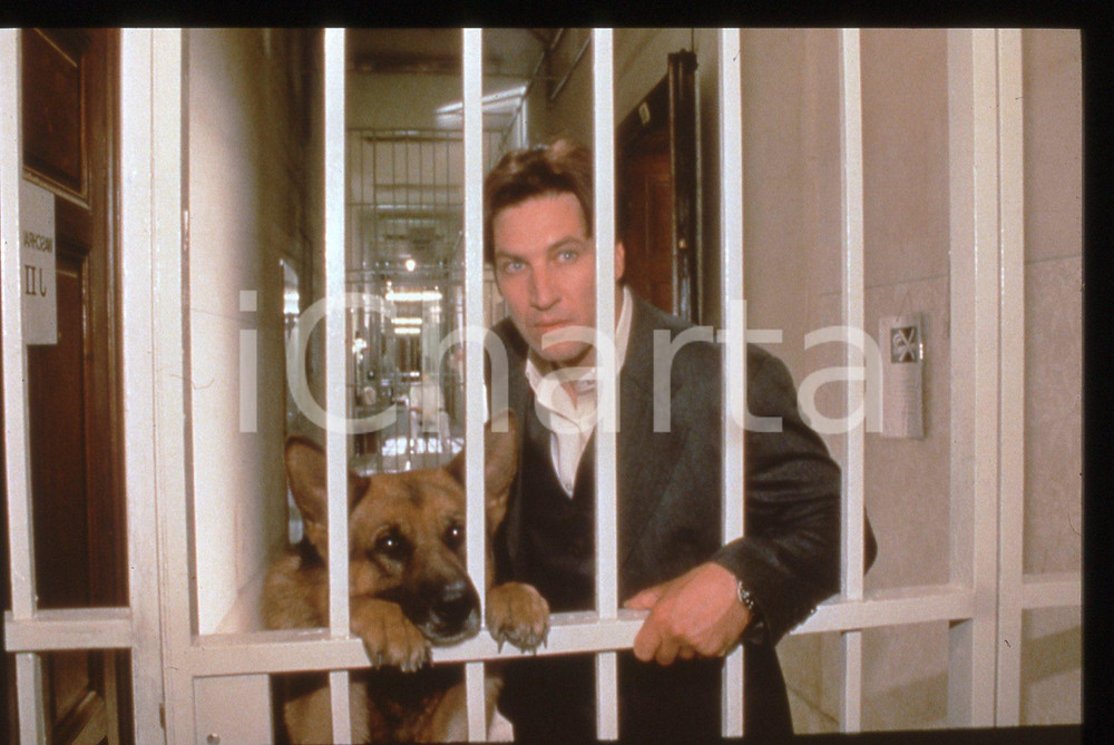 35mm vintage slide* 1994 KOMMISSAR REX Tobias MORETTI e REX nella serie tv (6)