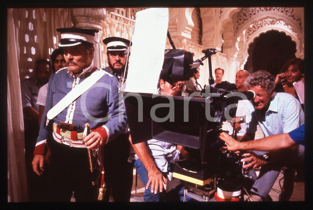 35mm vintage slide*1991 I MISTERI DELLA GIUNGLA NERA Stacy KEACH durante riprese