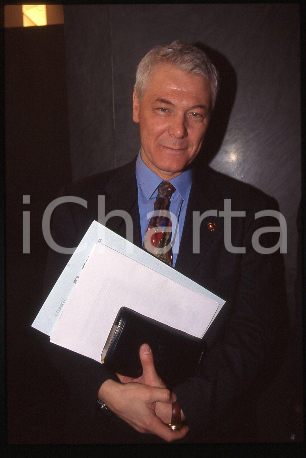 35mm vintage slide* 1990ca MILANO Roberto VALLINI Consigliere Regione Lombardia 2