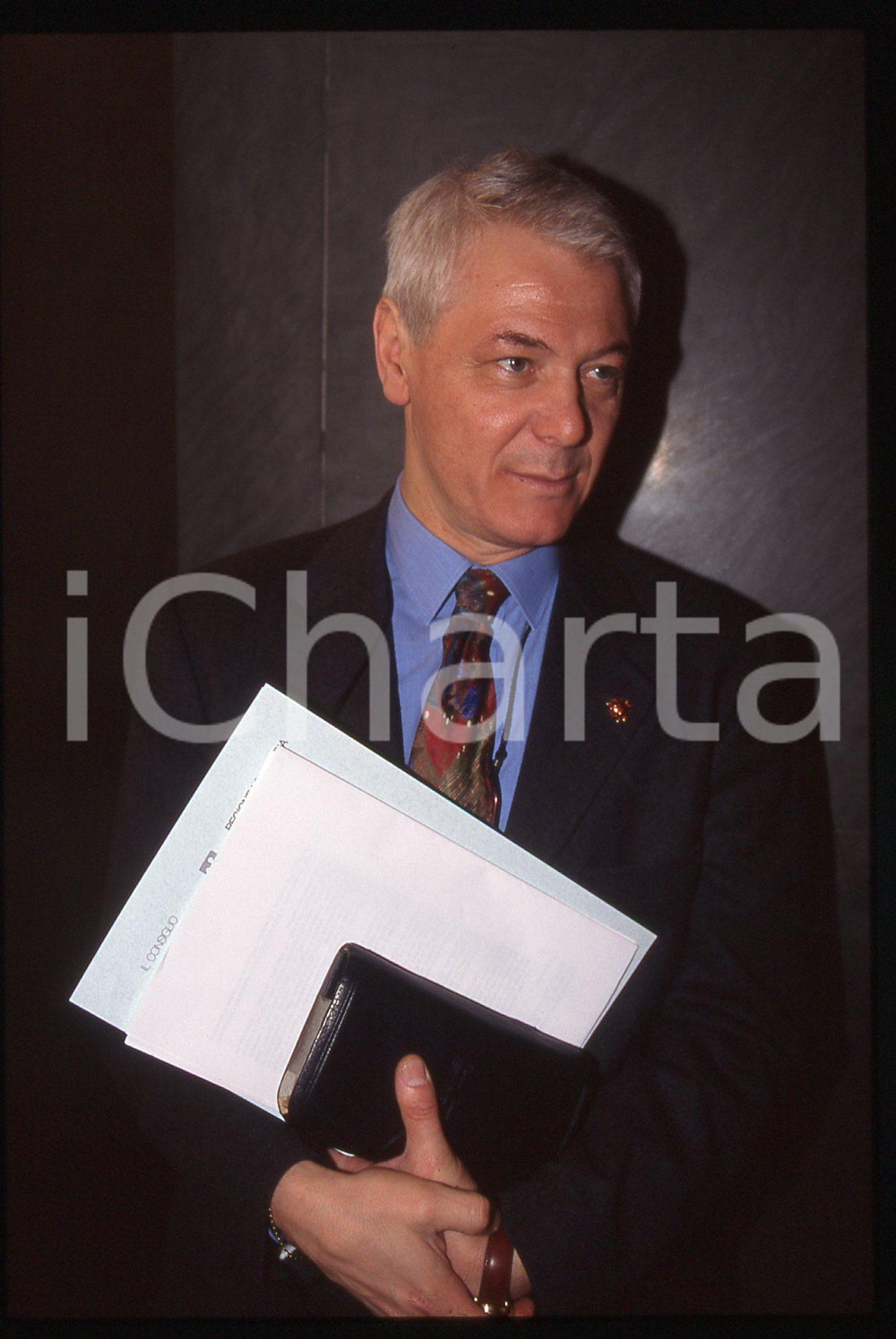 35mm vintage slide* 1990ca MILANO Roberto VALLINI Consigliere Regione Lombardia 3