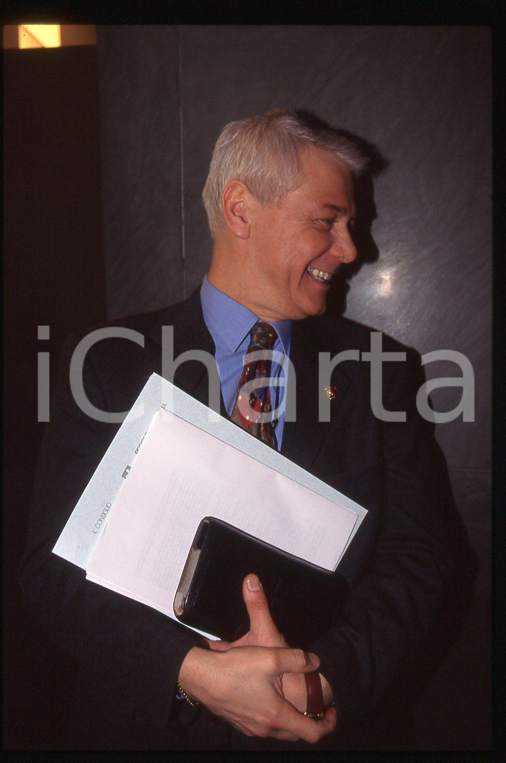 35mm vintage slide* 1990ca MILANO Roberto VALLINI Consigliere Regione Lombardia 4