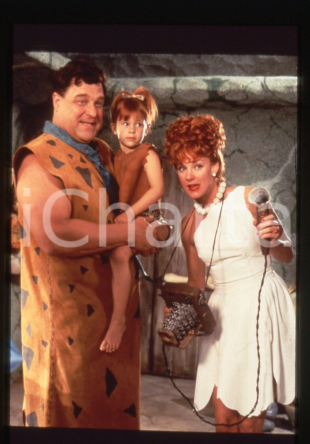 35mm vintage slide* 1994 THE FLINTSTONES John GOODMAN Elizabeth PERKINS nel film