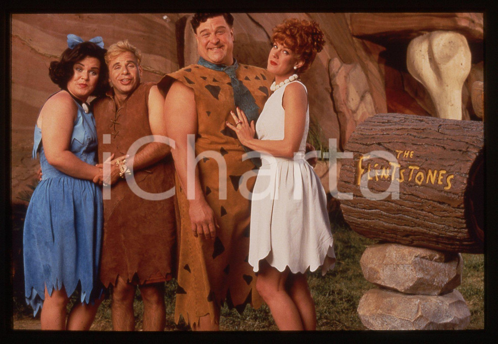 Fotografia d epoca originale 35mm vintage slide 1994 THE FLINTSTONES Rick MORANIS John GOODMAN nel film 1