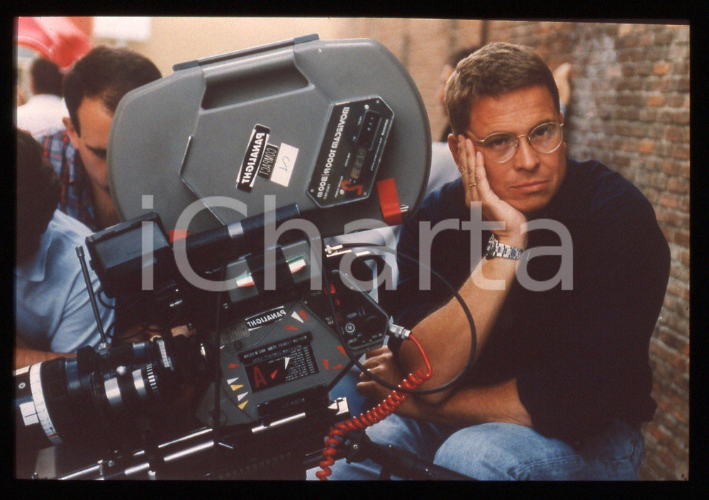 35mm vintage slide* 1997 NAJA Angelo LONGONI Il regista sul set del film