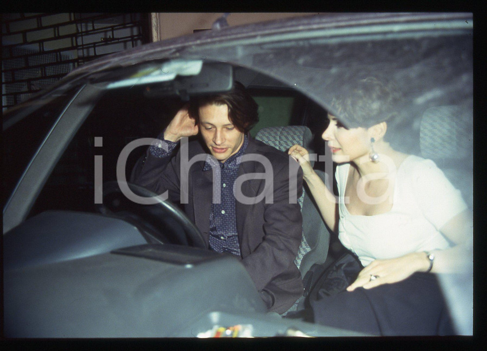 35mm vintage slide* 1990ca ROMA Mariangela D'ABBRACCIO con Lorenzo GIOIELLI 