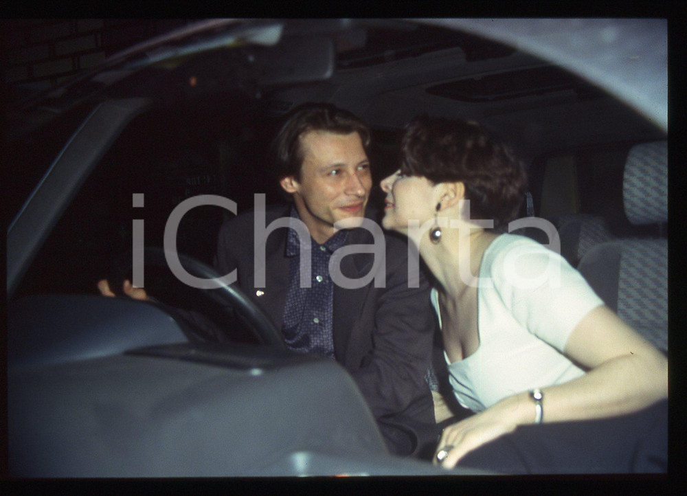 35mm vintage slide* 1990ca ROMA Mariangela D'ABBRACCIO con Lorenzo GIOIELLI (2)