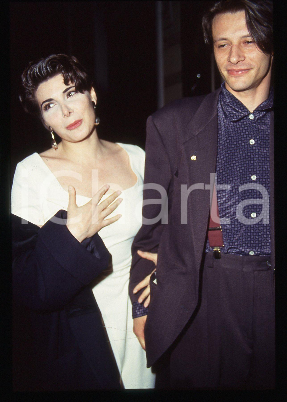 35mm vintage slide* 1990ca ROMA Mariangela D'ABBRACCIO con Lorenzo GIOIELLI (4)