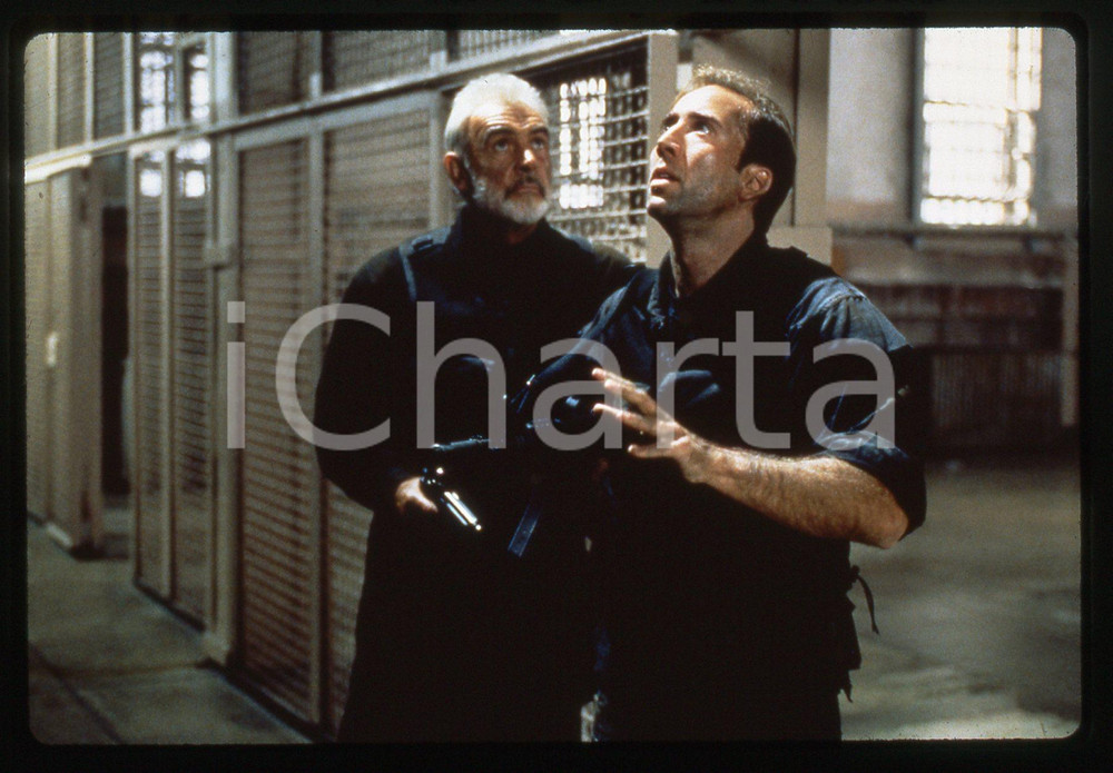 35mm vintage slide* 1996 THE ROCK Nicolas CAGE e Sean CONNERY in una scena (2)