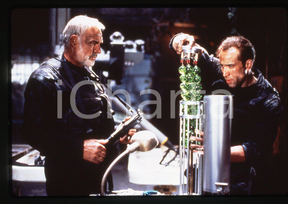 35mm vintage slide* 1996 THE ROCK Nicolas CAGE e Sean CONNERY in una scena (3)