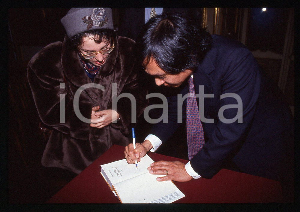 Fotografia d epoca originale 35mm vintage slide1992 MILANO Francis FUKUYAMA autografa LA FINE DELLA STORIA 7 1
