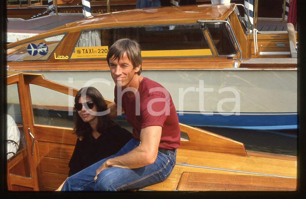 35mm vintage slide* 1985 Festival di VENEZIA Scott GLENN e Rosanna ARQUETTE (2)