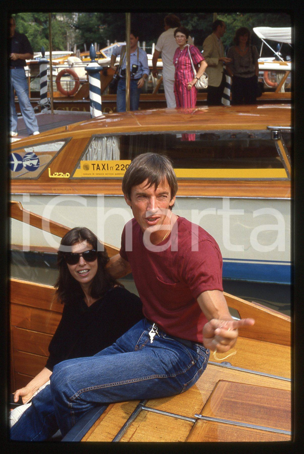 35mm vintage slide* 1985 Festival di VENEZIA Scott GLENN e Rosanna ARQUETTE (3)