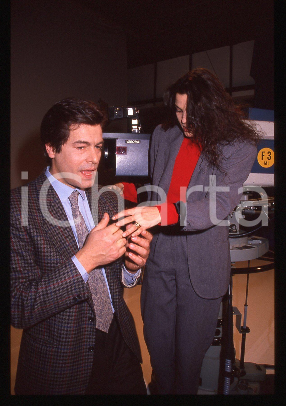 35mm vintage slide* 1989 ITALIA CINEMA Nina SOLDANO e Gerardo AMATO Ritratto (3)