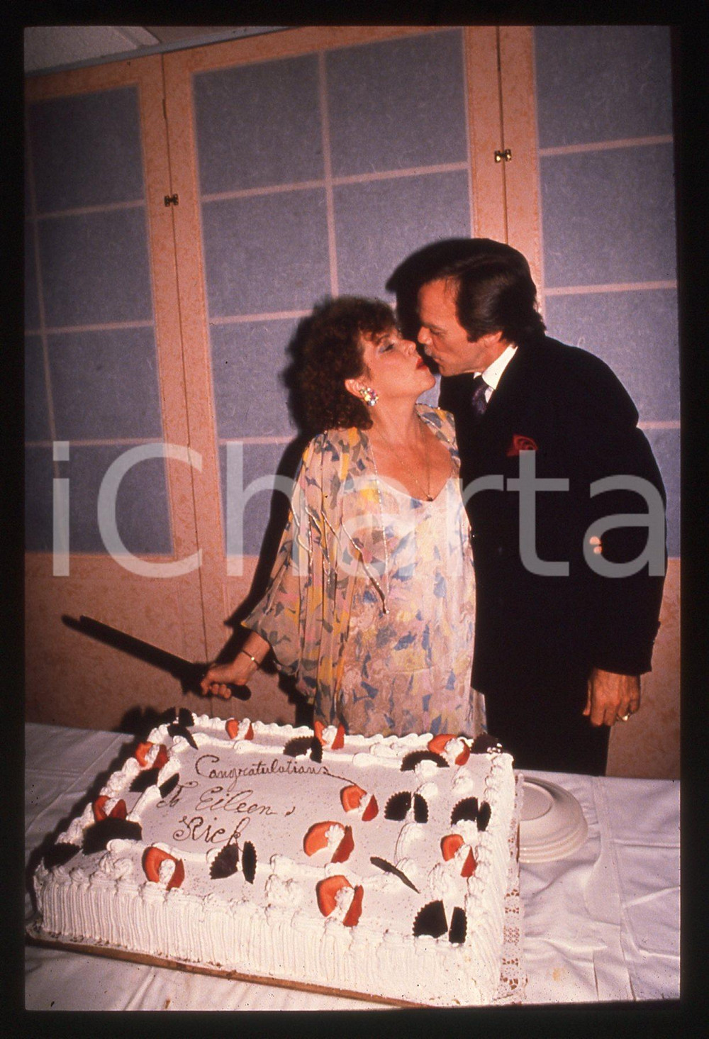 35mm vintage slide*1989 NEW YORK Eileen FULTON Rick McMORROW wedding reception 4