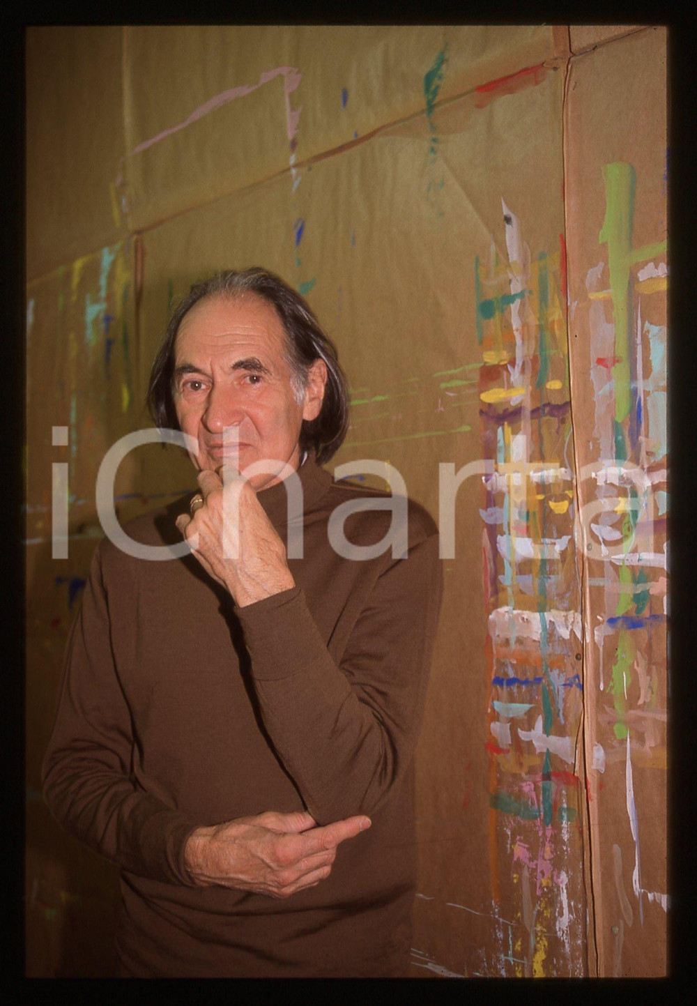 35mm vintage slide*1990ca ITALIA Arno STERN in un closlieu Ritratto educatore *3