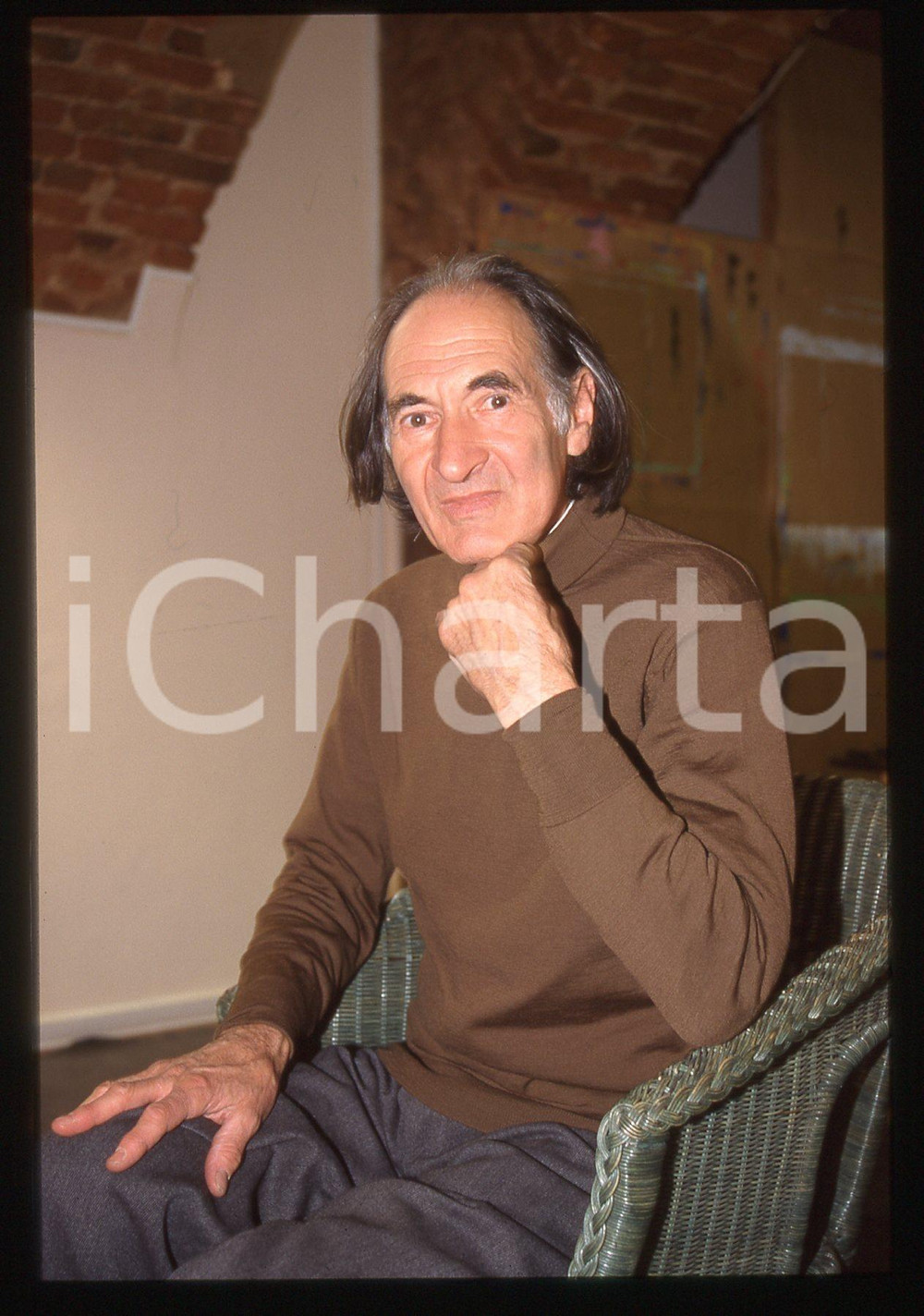 35mm vintage slide*1990ca ITALIA Arno STERN in un closlieu Ritratto educatore *6