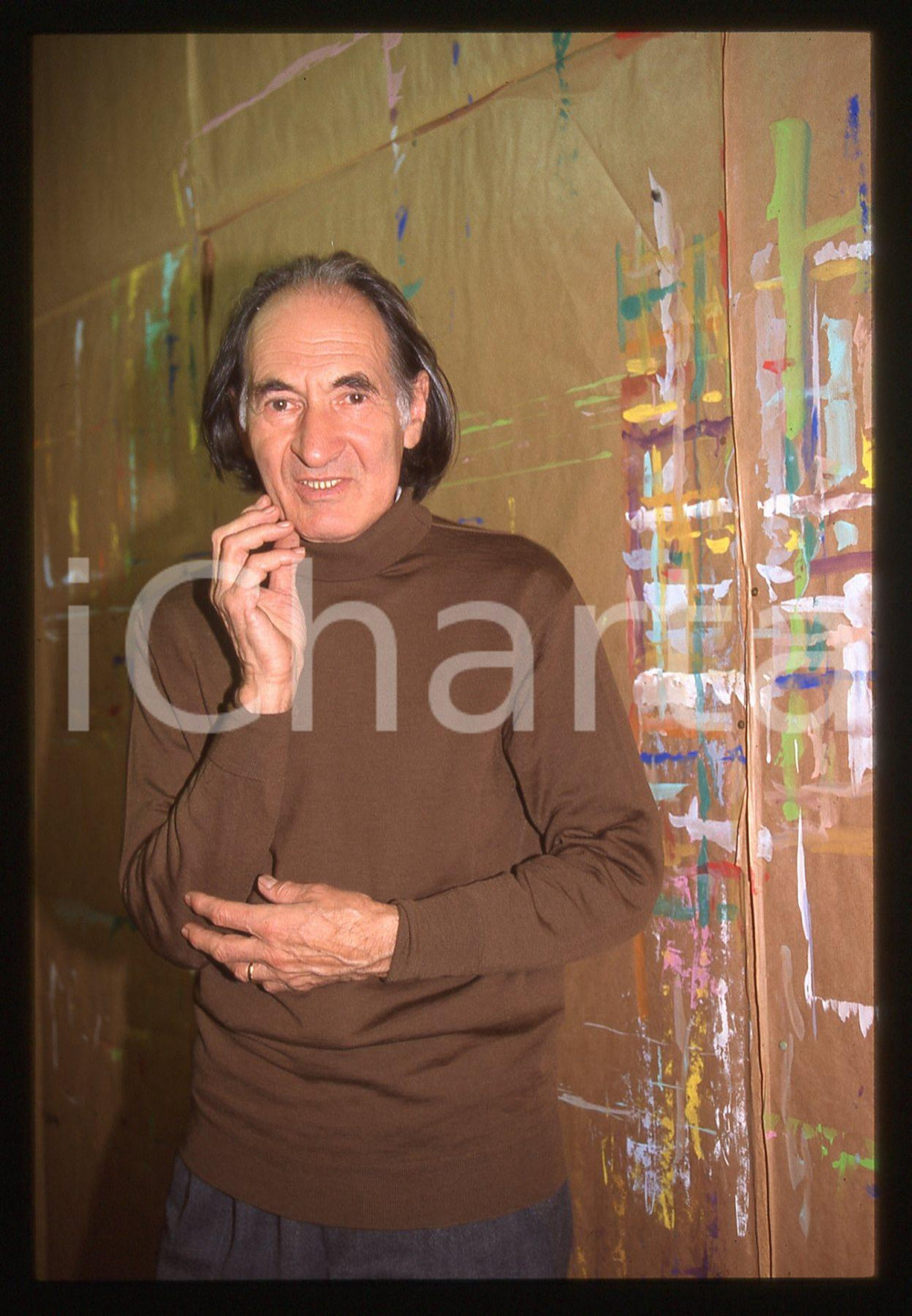 35mm vintage slide*1990ca ITALIA Arno STERN in un closlieu Ritratto educatore 13